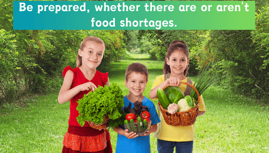 Kids holding a basket of vegetables
