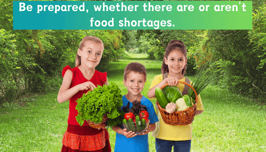 Food Shortages Get Ready to Prepare – Kids holding a basket of vegetables