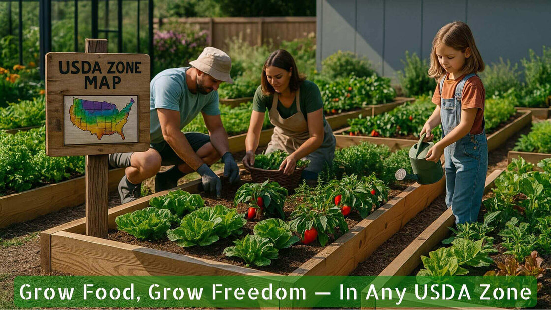 family garden illustrating survival gardening USDA zones