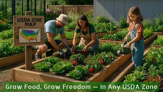 family garden illustrating survival gardening USDA zones