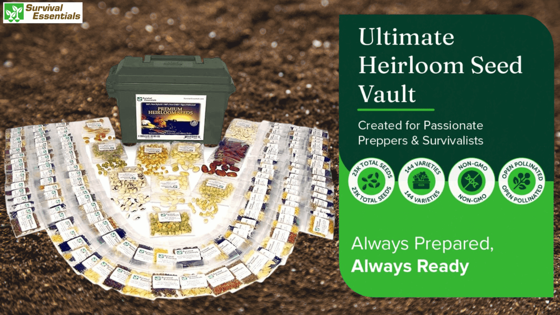 Prepper seed vault by Survival Essentials — a must-have for long-term food security and self-sufficienc