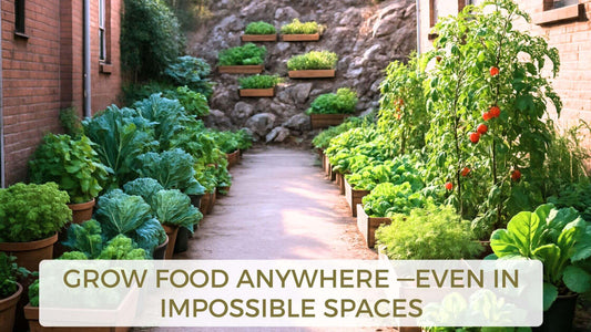 Survival Seed Hack Grow Food Anywhere garden in narrow driveway